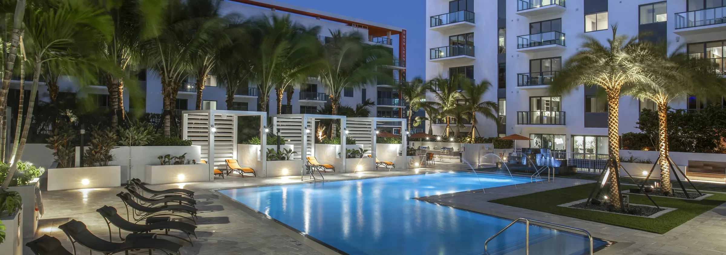 Evening Pool View